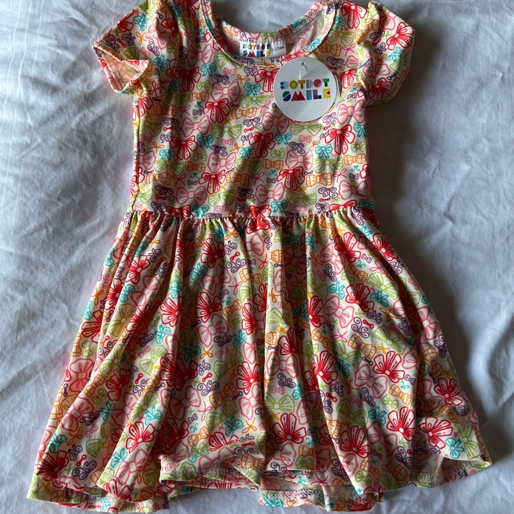Dot Dot Smile Pink Red Pleated Sundress Casual